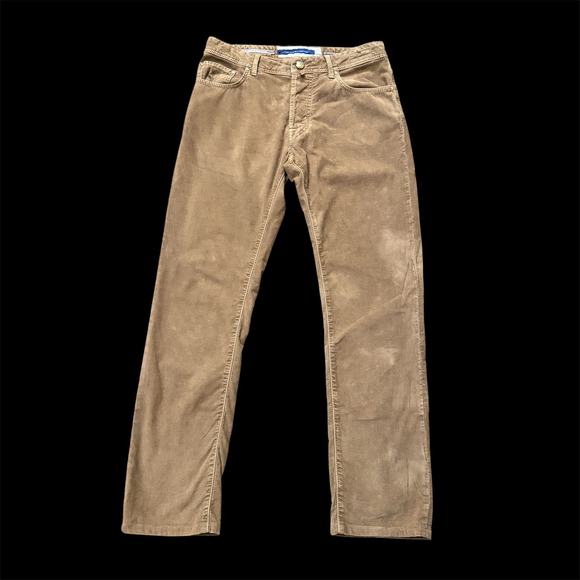 Jacob Cohen Other - Jacob Cohen Tan Corduroy Pants Button Fly 33x30 Luxury Italian 5-Pocket